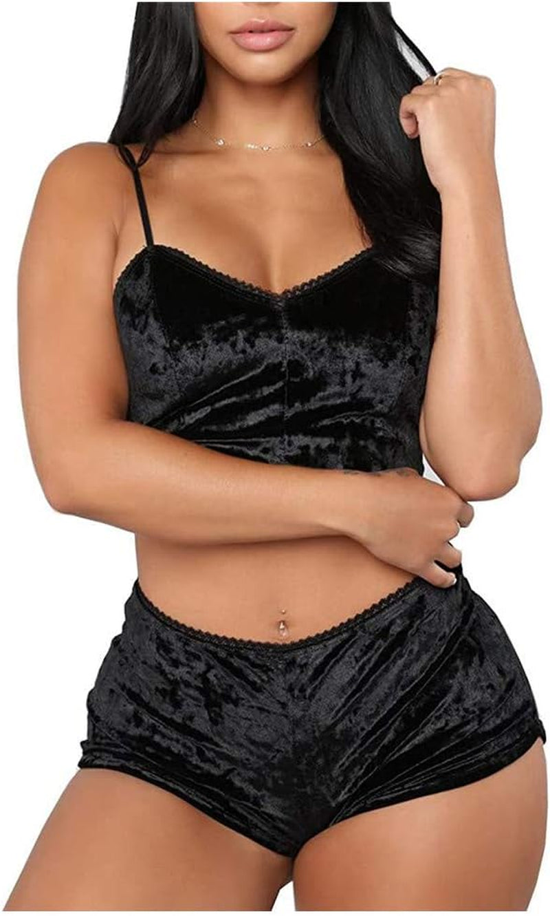 Velvet Camisole Pajamas Set