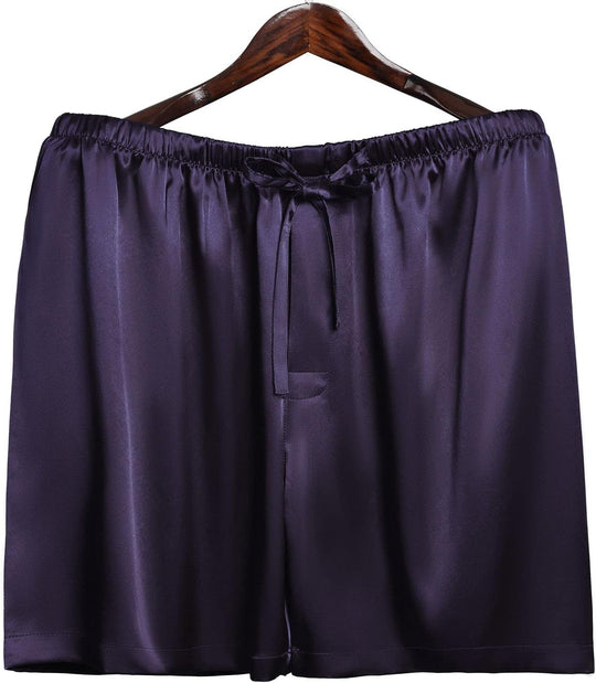 Men'S Satin Pajama Boxer Shorts with Elastic Waistband, Pants S-4XL