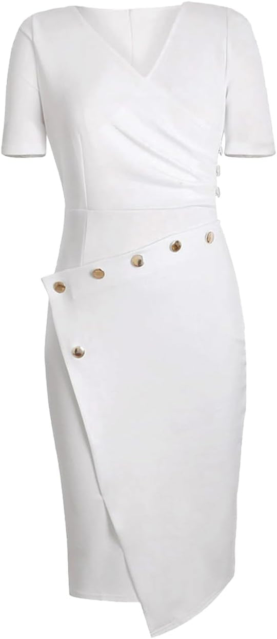 Sheath Wrap Pencil Dress 