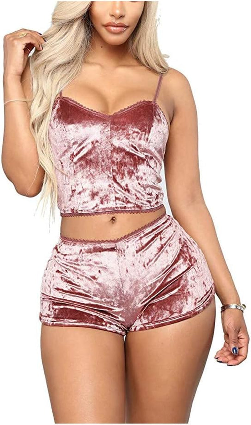 Velvet Camisole Pajamas Set
