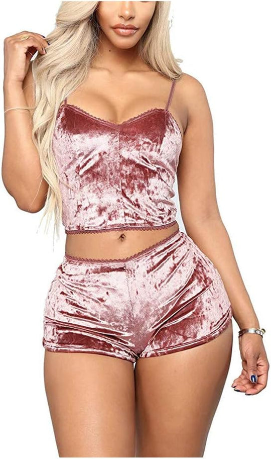 Velvet Camisole Pajamas Set