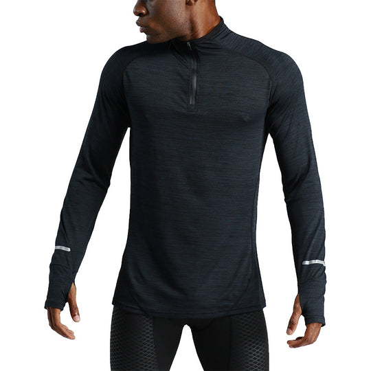Half-zipper tight quick-drying fitness shirt