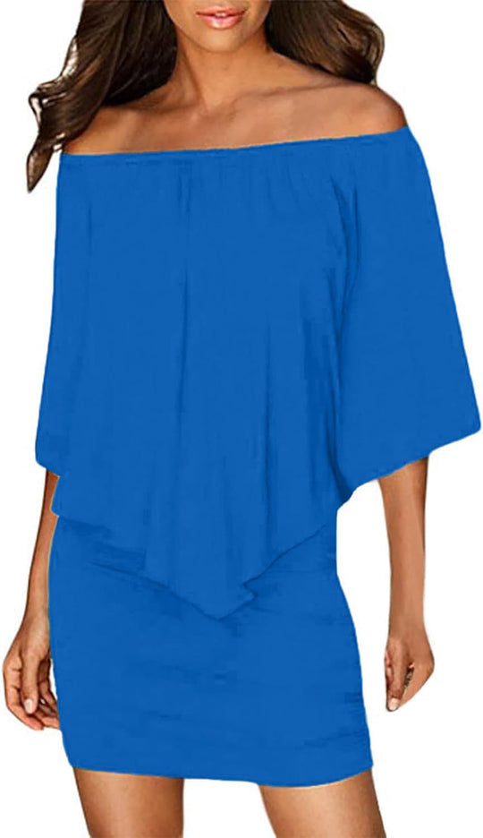 Off Shoulder Bodycon Mini Dress