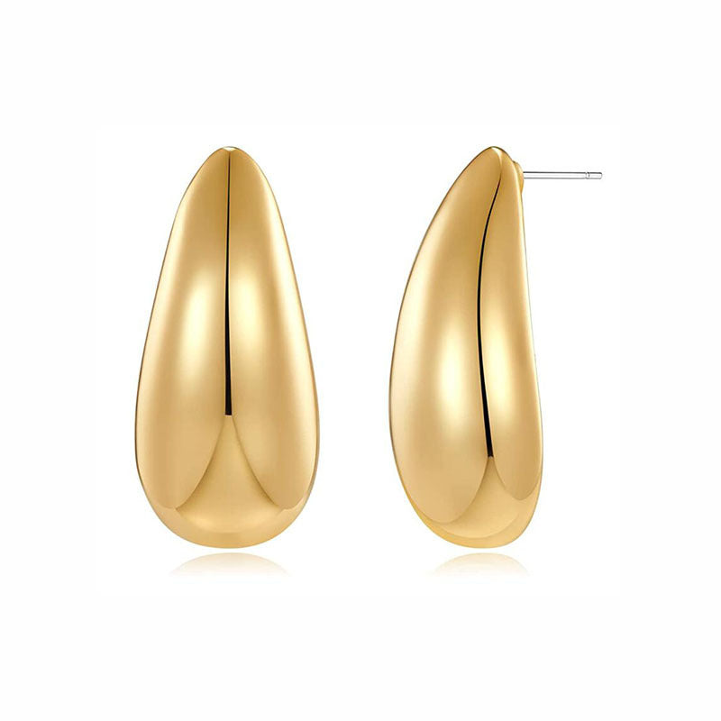 Crescent Gold Statement Earrings