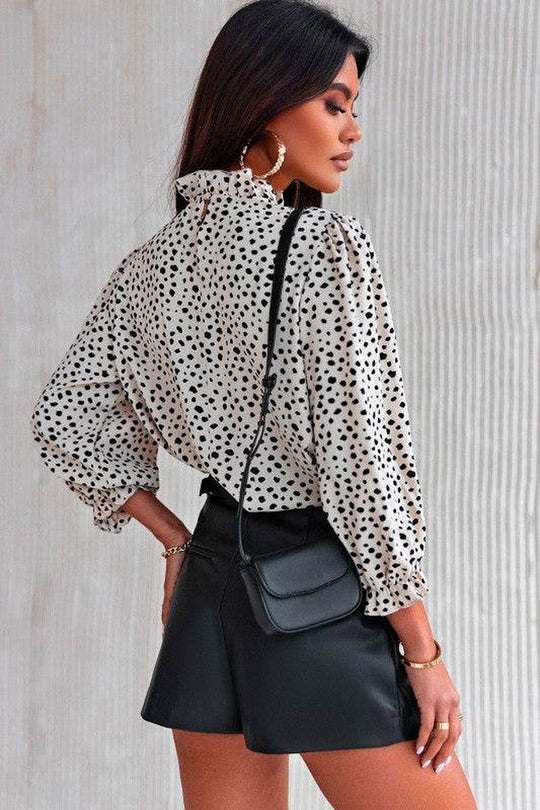  3/4 Sleeves Cheetah Blouse