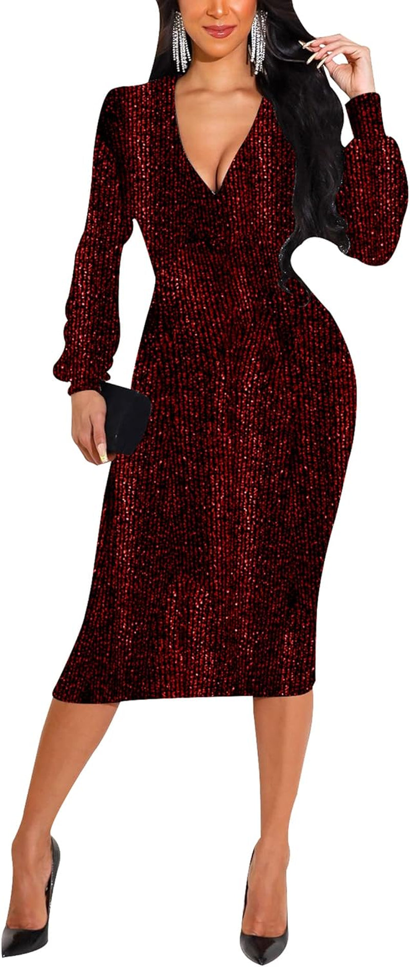 Sequin Midi Dress 