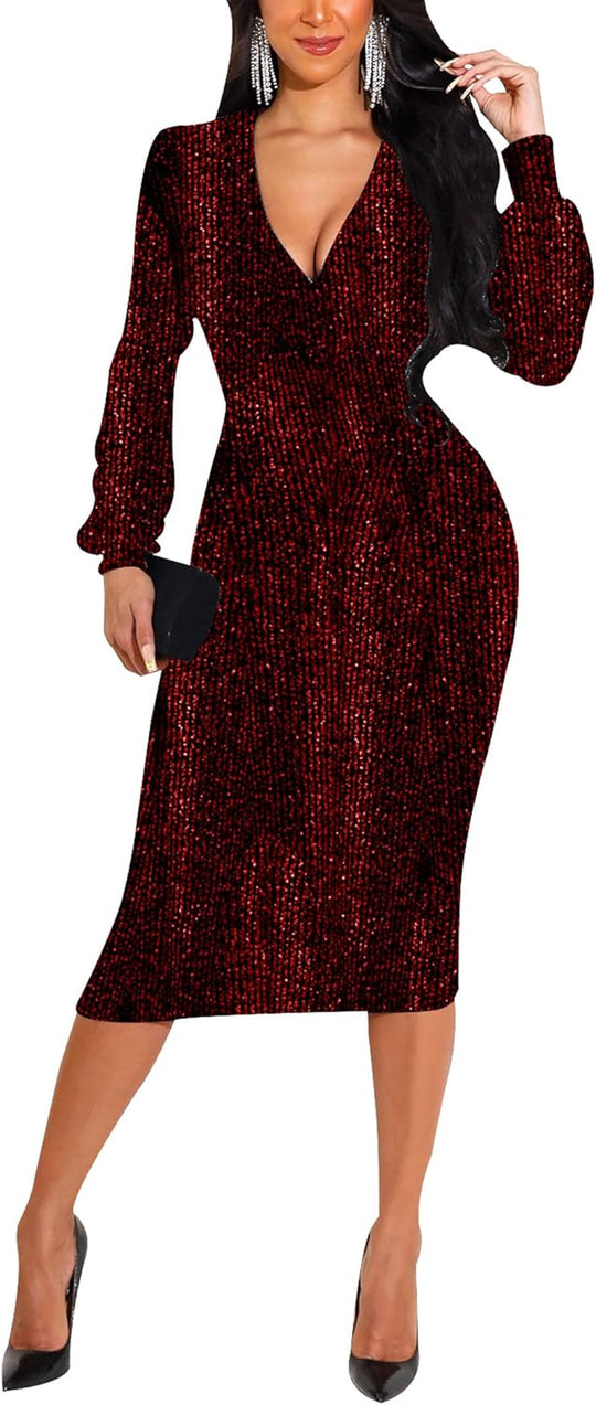 Sequin Midi Dress 