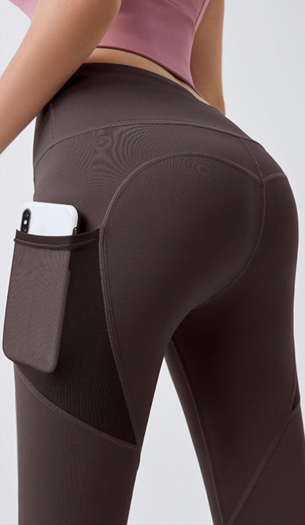 High-Waist Sports Leggings with Side Pocket