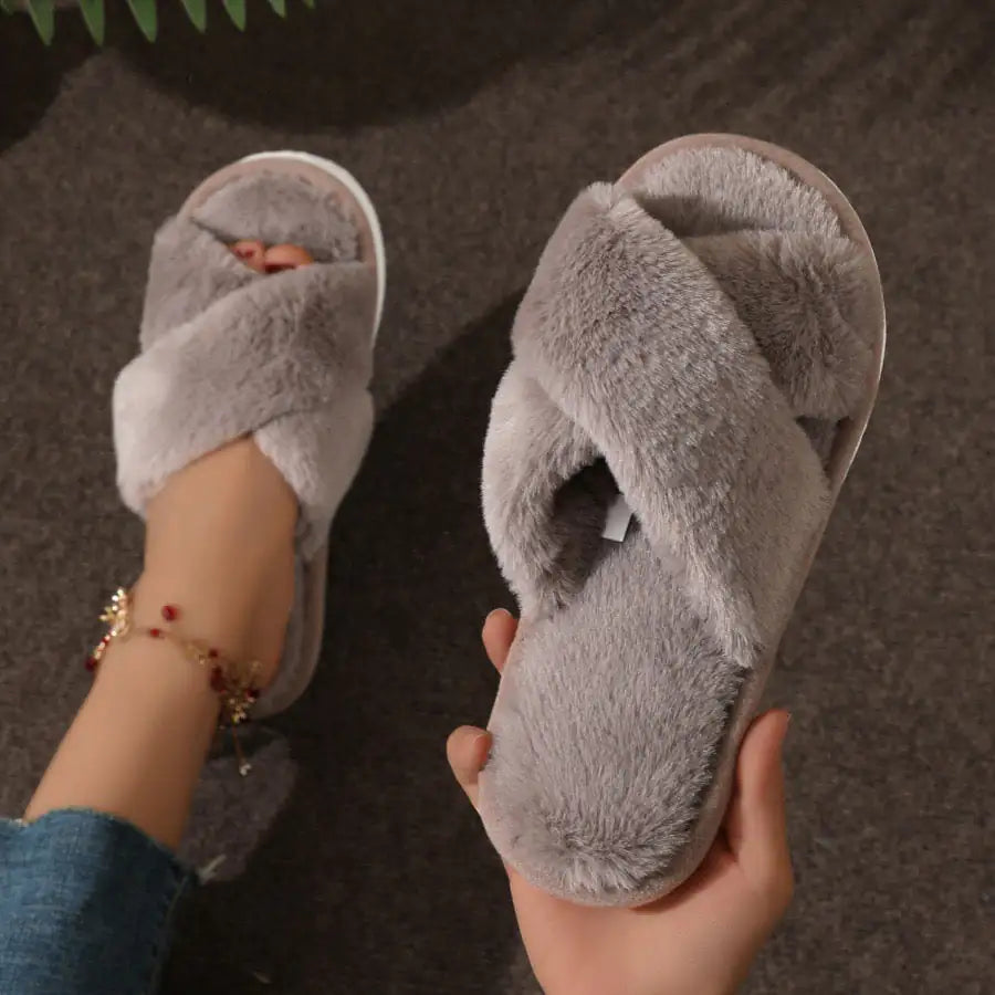 Cozy Cross Winter Slippers