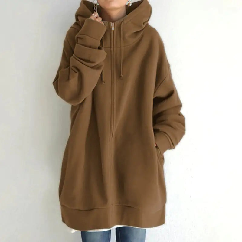 Oversized Loose Hooded Coat
