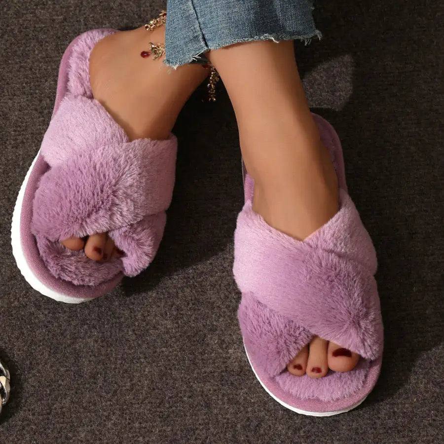 Cozy Cross Winter Slippers