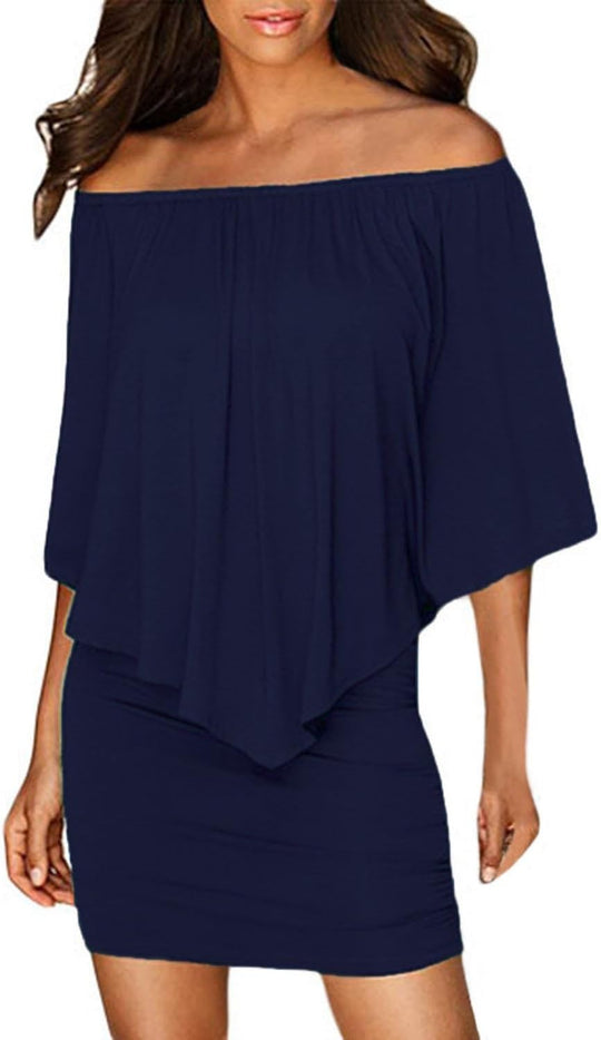 Off Shoulder Bodycon Mini Dress