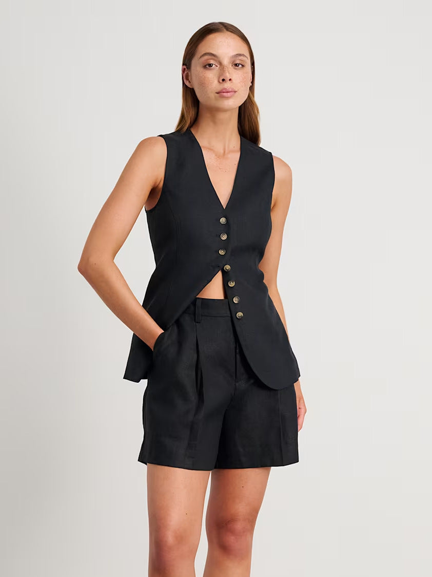 Sleeveless Vest and Shorts Set
