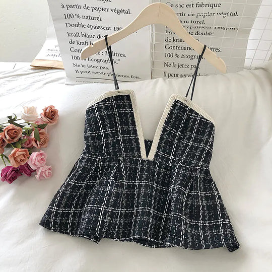 Plaid Camisole Top