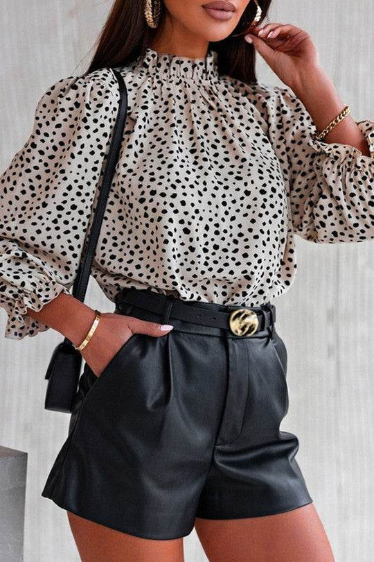  3/4 Sleeves Cheetah Blouse