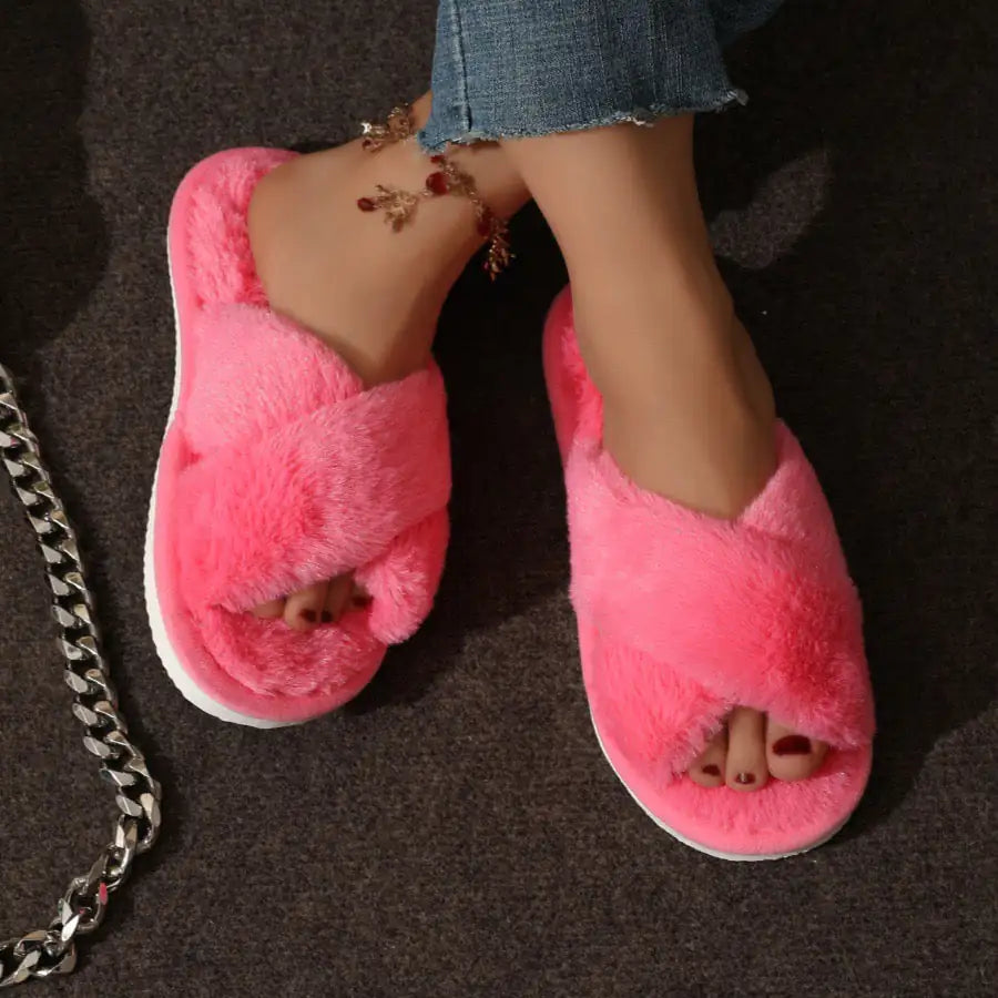 Cozy Cross Winter Slippers