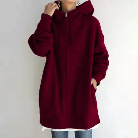 Oversized Loose Hooded Coat