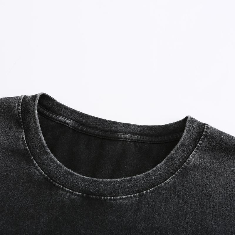 Washed pure cotton short-sleeved shirt