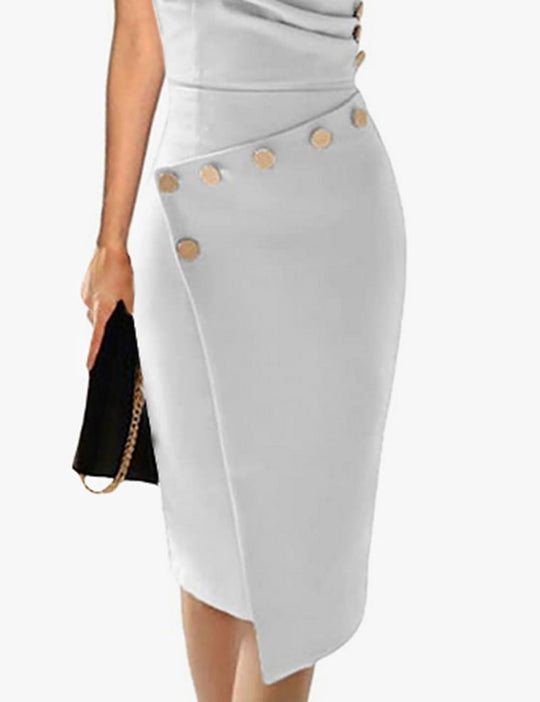 Sheath Wrap Pencil Dress 
