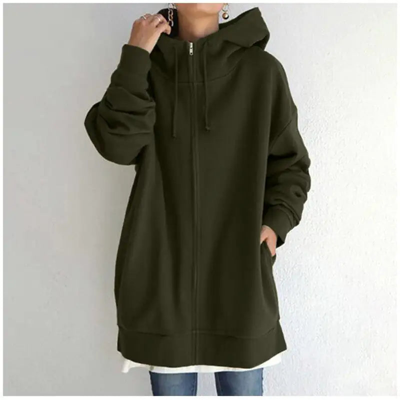 Oversized Loose Hooded Coat