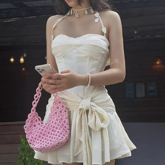 Lotus Leaf Halter Dress