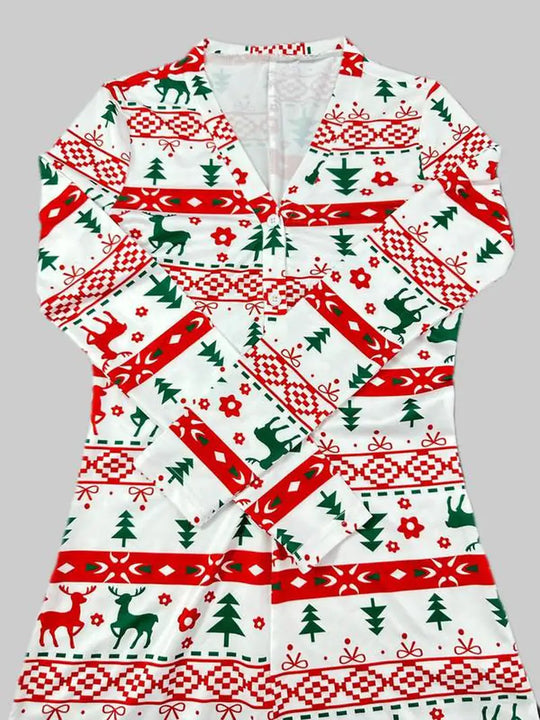 Christmas Button Front Onesie