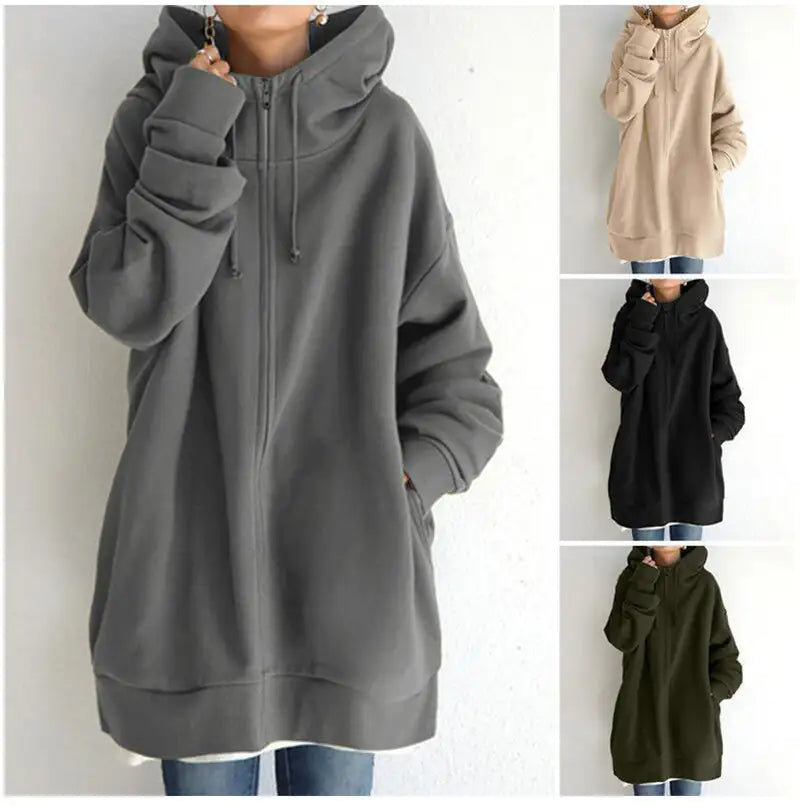Oversized Loose Hooded Coat