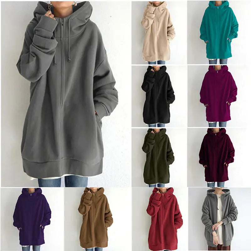 Oversized Loose Hooded Coat